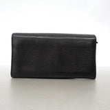 【6ia0010-k】グッチ 長財布 GGマーモント 400586 レザー ブラック ゴールド金具【中古】レディース