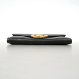 【6ia0010-k】グッチ 長財布 GGマーモント 400586 レザー ブラック ゴールド金具【中古】レディース