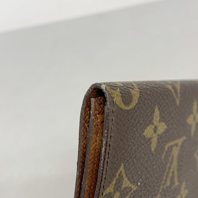 【6ia0024】ルイヴィトン 長札入れ モノグラム ポルトサークルバイフォールド M61820 ブラウン【中古】レディース