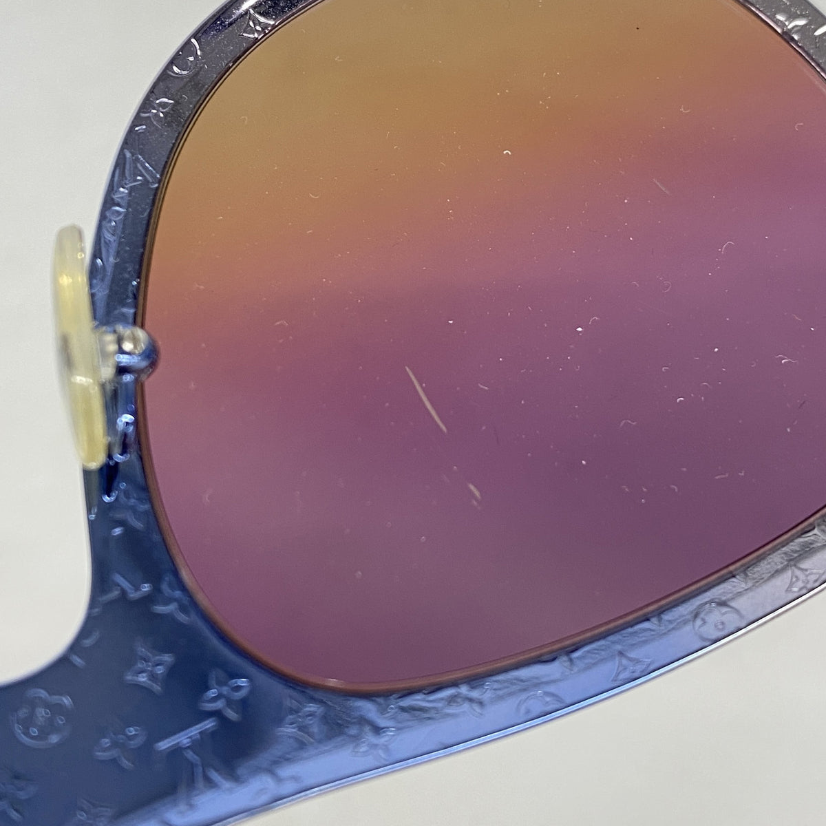 【6ia0025】ルイヴィトン サングラス ヴァーティゴ Z0965U ピンク ブルー シルバー【中古】メンズ レディース ユニセックス