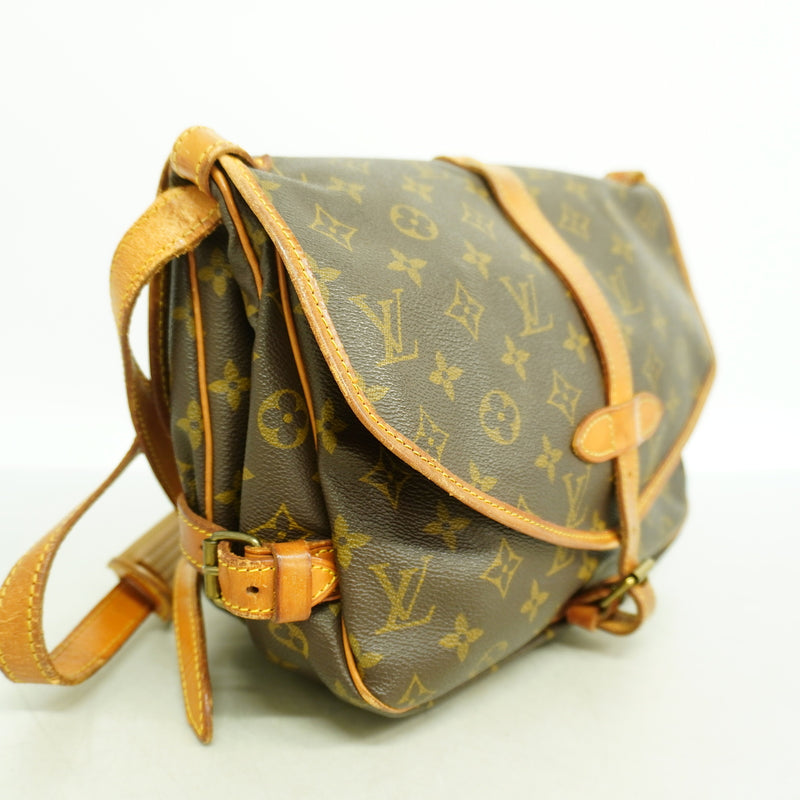 【6ia0041】ルイヴィトン ショルダーバッグ モノグラム ソミュール30 M42256 ブラウン【中古】レディース