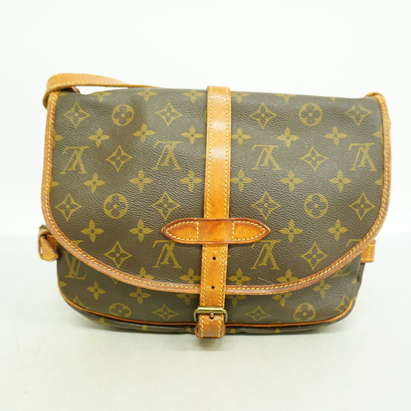 【6ia0041】ルイヴィトン ショルダーバッグ モノグラム ソミュール30 M42256 ブラウン【中古】レディース