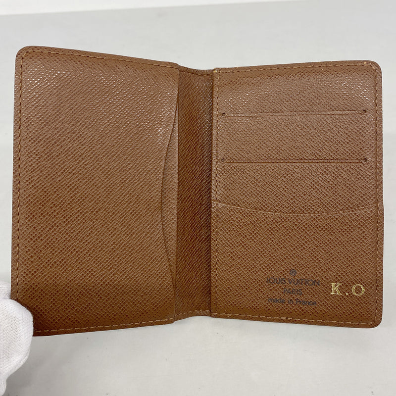 【6ia0057】ルイヴィトン カードケース モノグラム オーガナイザードゥポッシュ M61732 ブラウン【中古】メンズ レディース ユニセックス