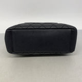 【6ia0065】シャネル チェーントート マトラッセ キャビアスキン ブラック シルバー金具【中古】レディース
