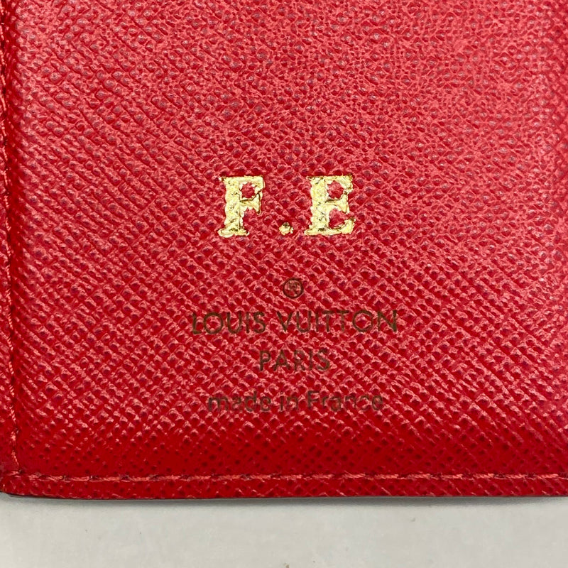 【6ia0074】ルイヴィトン 三つ折り財布 ダミエ ポルトフォイユヴィクトリーヌ N41659 エベヌ【中古】レディース
