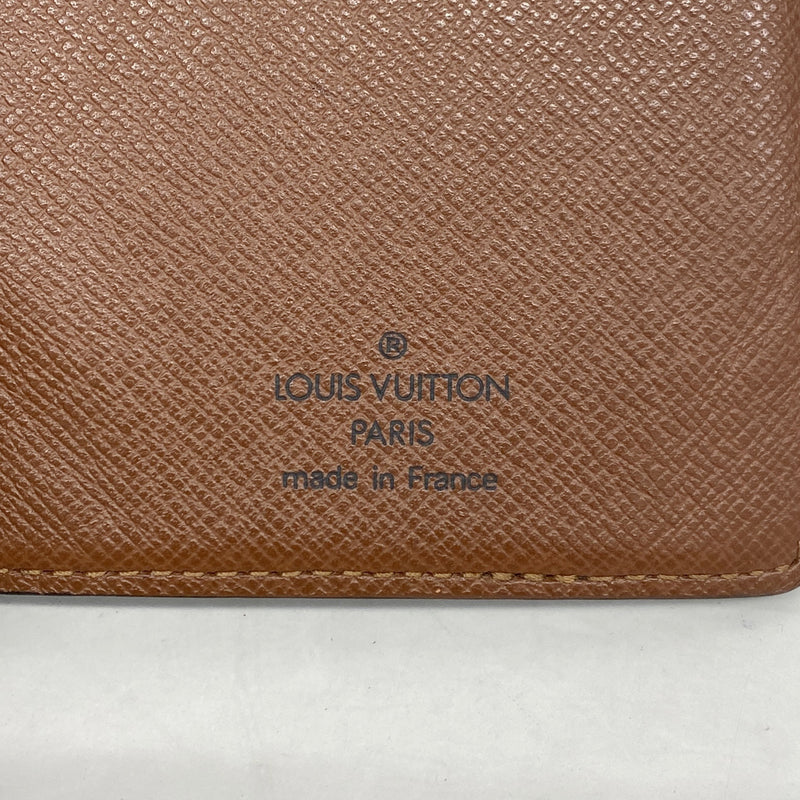 【6ia0075】ルイヴィトン 長札入れ モノグラム ポルトカルトクレディ円 M60825 ブラウン【中古】メンズ レディース ユニセックス