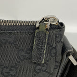 【6ia0076】グッチ ショルダーバッグ GGキャンバス 110054 キャンバス ブラック シルバー金具【中古】レディース