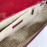 【6ia0086】カルティエ ショルダーバッグ パンテール エナメル ボルドー シルバー金具【中古】レディース