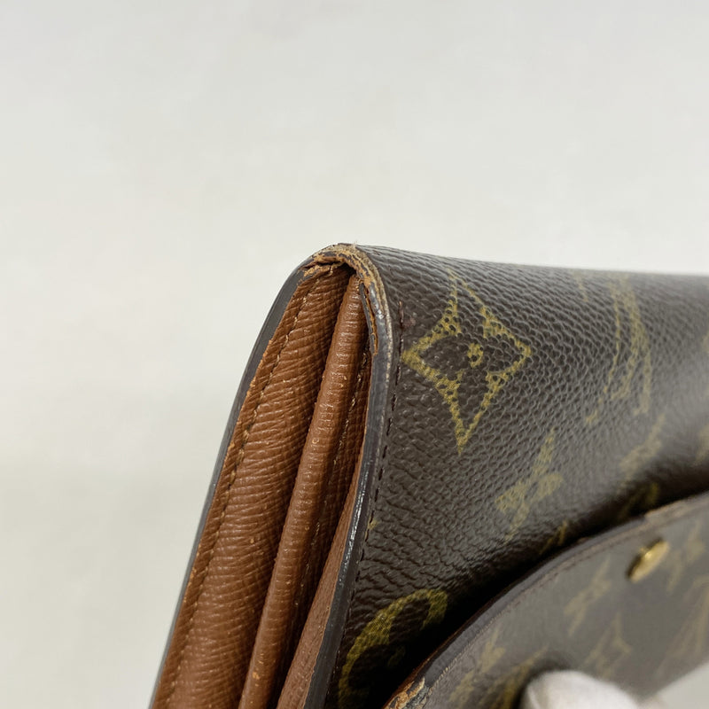 【6ia0093】ルイヴィトン 長財布 モノグラム ポシェットポルトモネクレディ M61726 ブラウン【中古】レディース