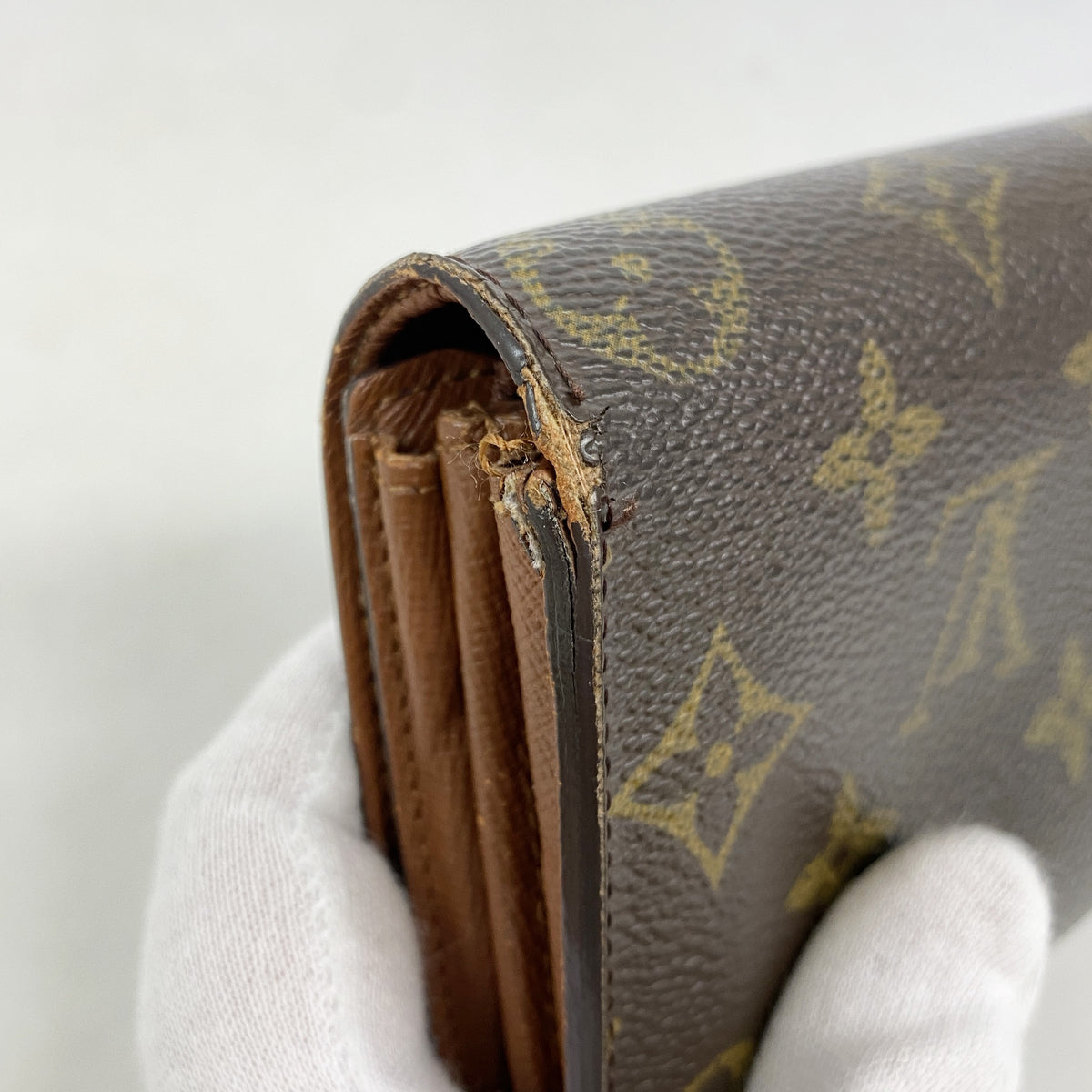 【6ia0093】ルイヴィトン 長財布 モノグラム ポシェットポルトモネクレディ M61726 ブラウン【中古】レディース
