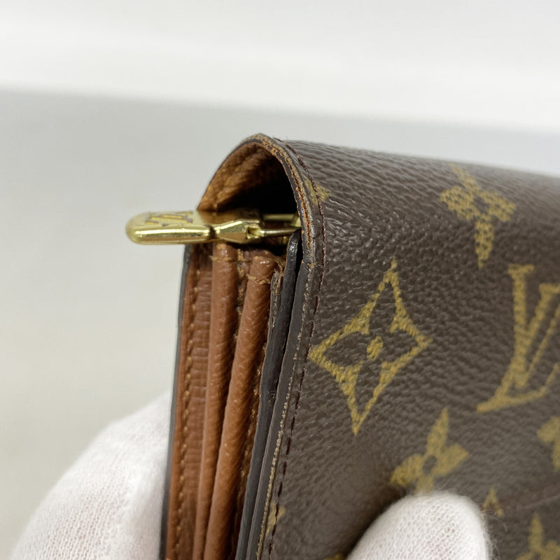 【6ia0093】ルイヴィトン 長財布 モノグラム ポシェットポルトモネクレディ M61726 ブラウン【中古】レディース