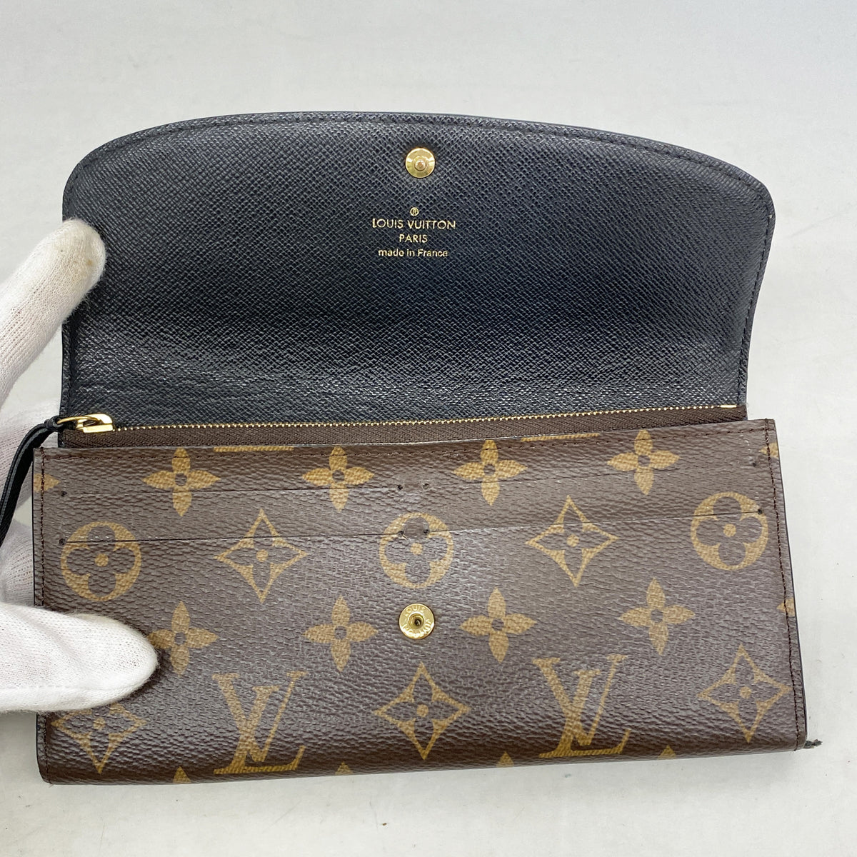 【6ia0094】ルイヴィトン 長財布 モノグラム・リバース ポルトフォイユエミリー M82157 ブラウン【中古】レディース