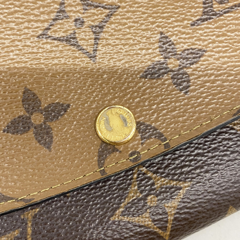 【6ia0094】ルイヴィトン 長財布 モノグラム・リバース ポルトフォイユエミリー M82157 ブラウン【中古】レディース