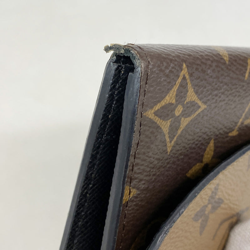 【6ia0094】ルイヴィトン 長財布 モノグラム・リバース ポルトフォイユエミリー M82157 ブラウン【中古】レディース