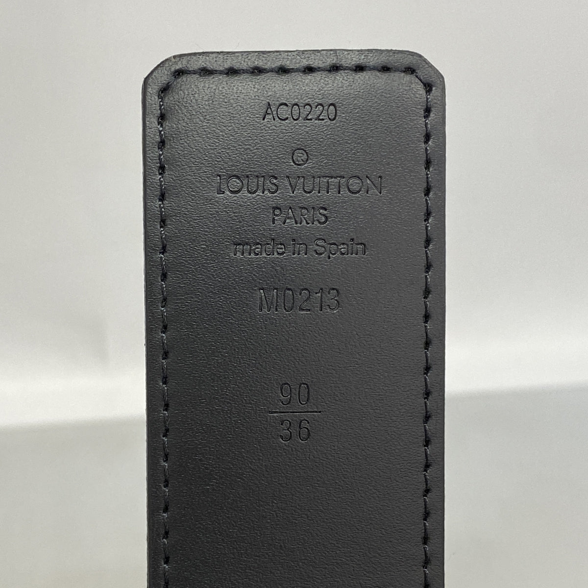 【6ia0116】ルイヴィトン ベルト ダミエ・グラフィット サンチュールLVイニシャル M0213 ブラック グレー【中古】メンズ