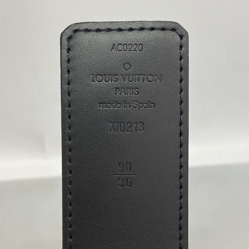【6ia0116】ルイヴィトン ベルト ダミエ・グラフィット サンチュールLVイニシャル M0213 ブラック グレー【中古】メンズ