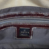 【6ia0121】フェンディ ハンドバッグ ズッカ マンマバケット キャンバス ベージュ シルバー金具【中古】レディース