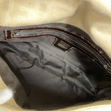 【6ia0121】フェンディ ハンドバッグ ズッカ マンマバケット キャンバス ベージュ シルバー金具【中古】レディース