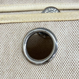 【6ia0122】エルメス ハンドバッグ エールバッグMM トワルアッシュ ナチュラル シルバー金具 □C刻印 2wayバッグ【中古】レディース