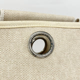【6ia0122】エルメス ハンドバッグ エールバッグMM トワルアッシュ ナチュラル シルバー金具 □C刻印 2wayバッグ【中古】レディース