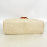 【6ia0122】エルメス ハンドバッグ エールバッグMM トワルアッシュ ナチュラル シルバー金具 □C刻印 2wayバッグ【中古】レディース
