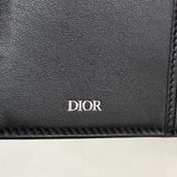 【6ia0125】クリスチャンディオール 長財布 オブリーク キャンバス ベージュ ブラック シルバー金具【中古】メンズ