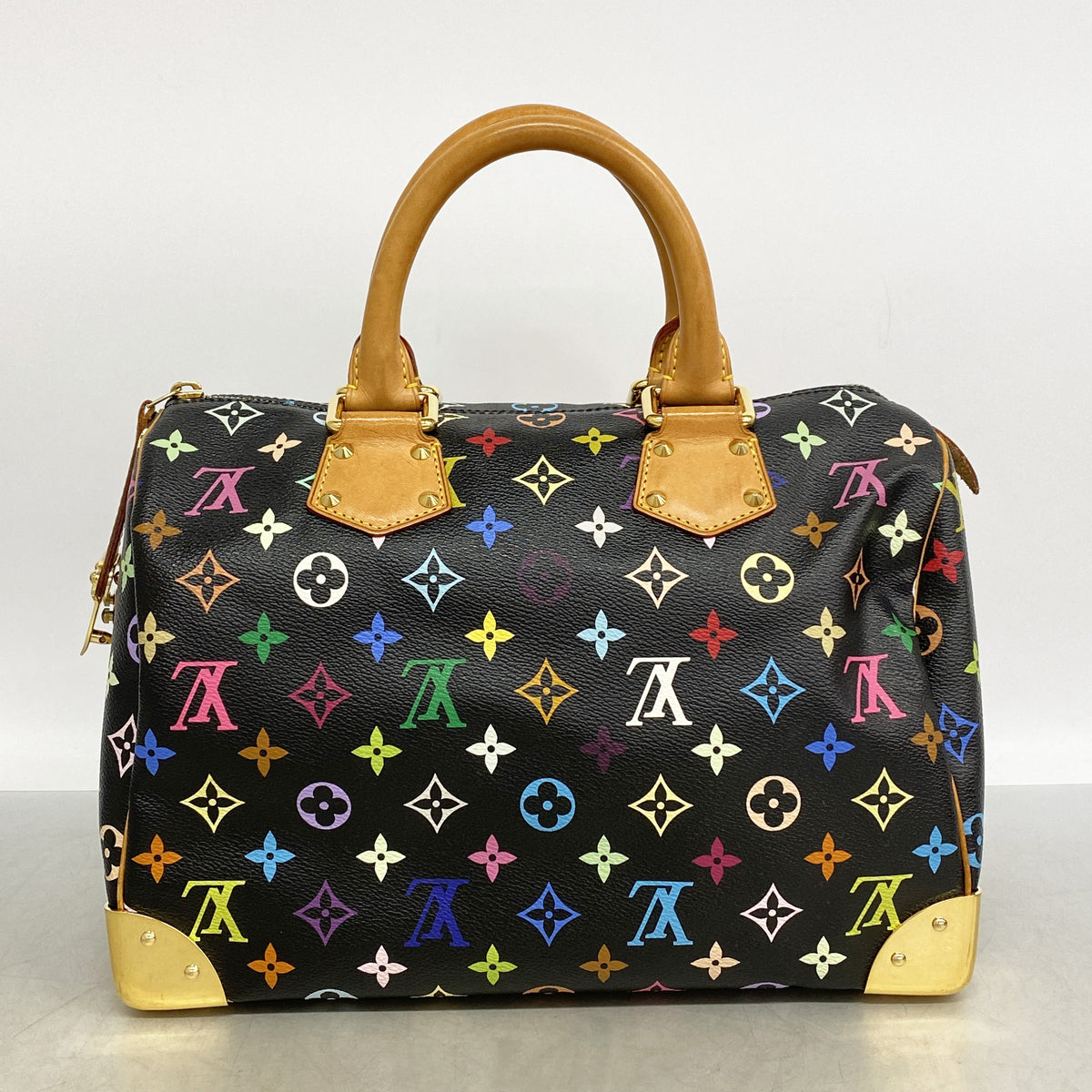【6ia0132】ルイヴィトン ハンドバッグ モノグラム・マルチカラー スピーディ30 M92642 ノワール【中古】レディース