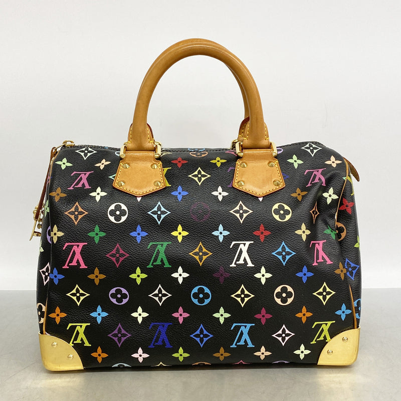 【6ia0132】ルイヴィトン ハンドバッグ モノグラム・マルチカラー スピーディ30 M92642 ノワール【中古】レディース