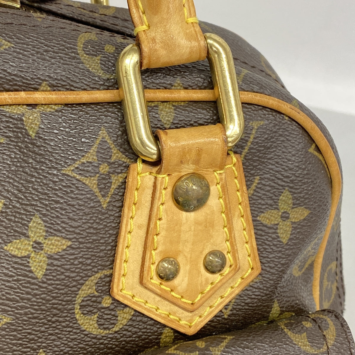 【6ia0133】ルイヴィトン ハンドバッグ モノグラム マンハッタンPM M40026 ブラウン【中古】レディース