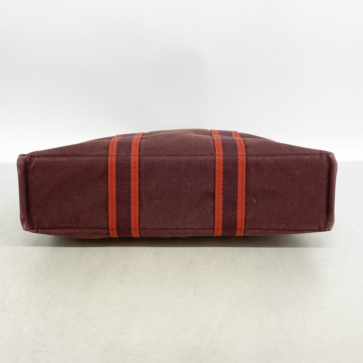 【6ia0139】エルメス トートバッグ フールトゥMM キャンバス ブラウン シルバー金具【中古】メンズ レディース ユニセックス