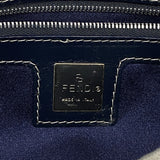 【6ia0149】フェンディ ハンドバッグ ズッキーノ マンマバケット ナイロンキャンバス ネイビー シルバー金具【中古】レディース