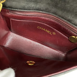 【6ia0161】シャネル ショルダーバッグ ミニマトラッセ チェーンショルダー ラムスキン ブラック ゴールド金具【中古】レディース