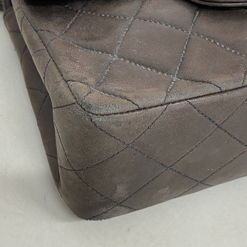 【6ia0161】シャネル ショルダーバッグ ミニマトラッセ チェーンショルダー ラムスキン ブラック ゴールド金具【中古】レディース