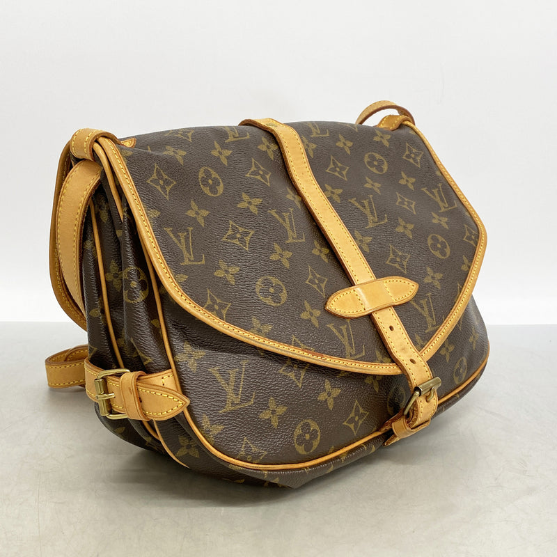 【6ia0162】ルイヴィトン ショルダーバッグ モノグラム ソミュール30 M42256 ブラウン【中古】レディース