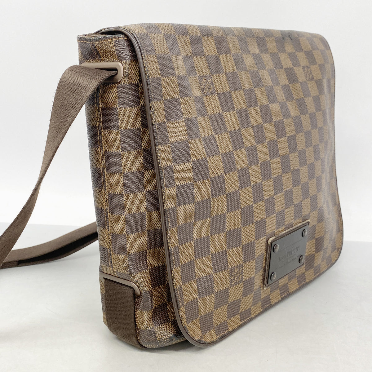 【6ia0170】ルイヴィトン ショルダーバッグ ダミエ ブルックリンMM N51211 エベヌ【中古】レディース
