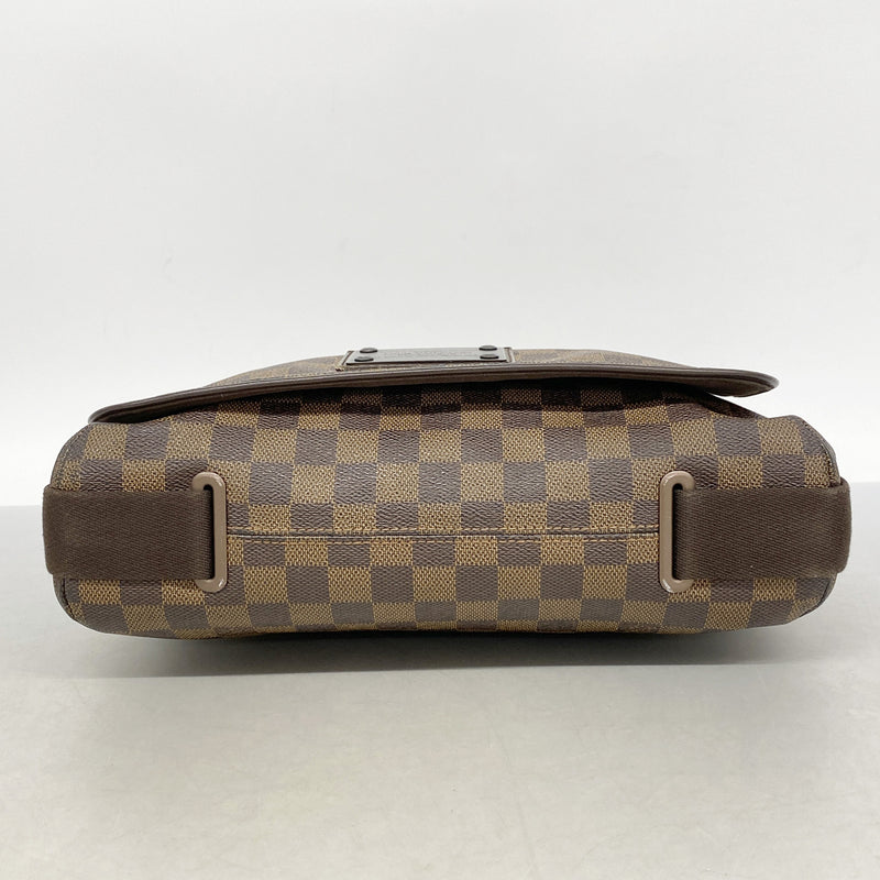 【6ia0170】ルイヴィトン ショルダーバッグ ダミエ ブルックリンMM N51211 エベヌ【中古】レディース