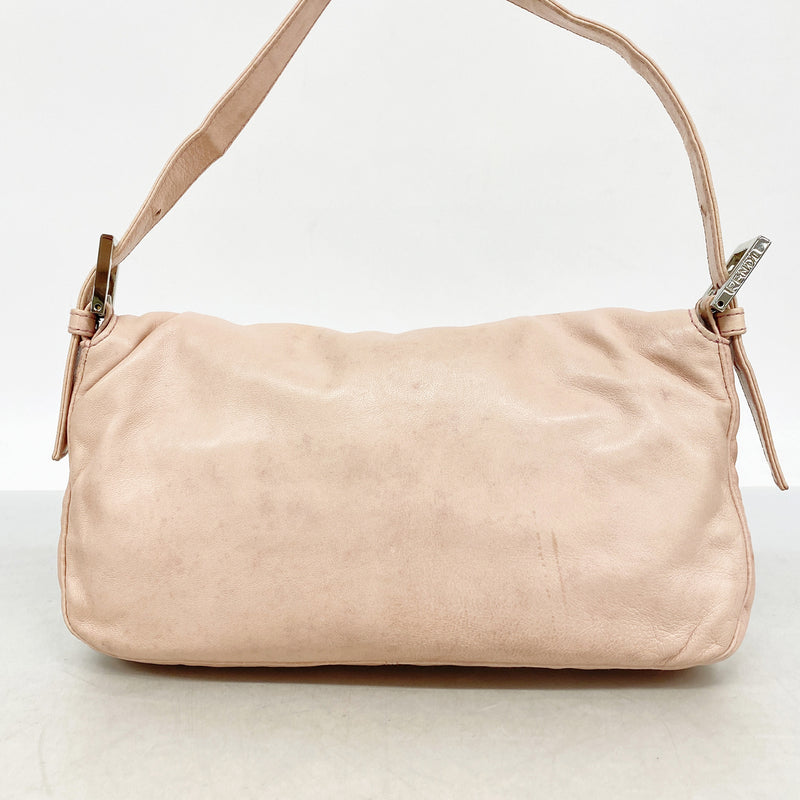 【6ia0174】フェンディ ハンドバッグ マンマバケット レザー ピンク シルバー金具【中古】レディース