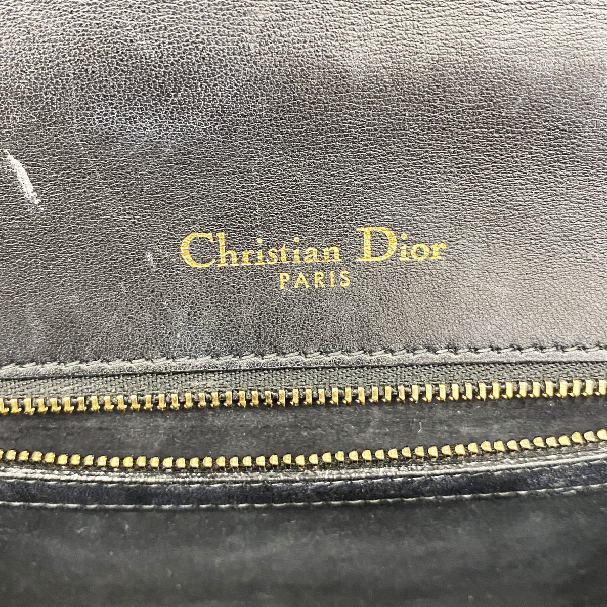 【6ia0175】クリスチャンディオール ショルダーバッグ ディオラマ レザー ブラック ゴールド金具【中古】レディース