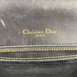 【6ia0175】クリスチャンディオール ショルダーバッグ ディオラマ レザー ブラック ゴールド金具【中古】レディース
