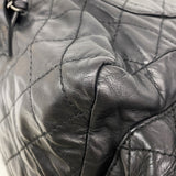 【6ia0177】シャネル リュック・デイパック マトラッセ レザー ブラック シルバー金具【中古】レディース
