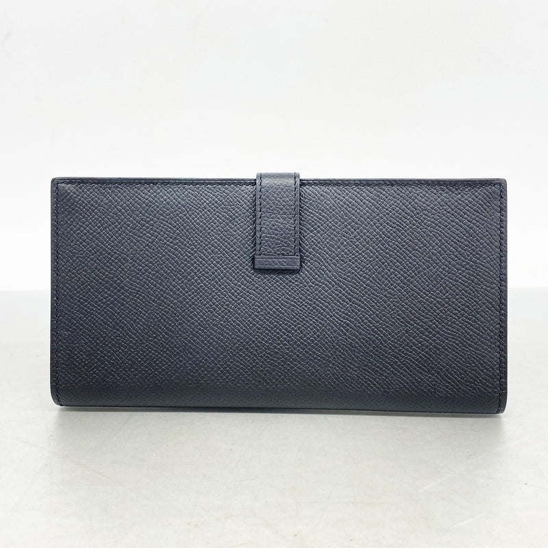 【6ia0178】エルメス 長財布 ベアンスフレ ヴォーエプソン ブラック シルバー金具 C刻印【中古】メンズ レディース ユニセックス