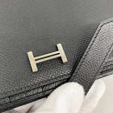 【6ia0178】エルメス 長財布 ベアンスフレ ヴォーエプソン ブラック シルバー金具 C刻印【中古】メンズ レディース ユニセックス