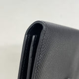 【6ia0178】エルメス 長財布 ベアンスフレ ヴォーエプソン ブラック シルバー金具 C刻印【中古】メンズ レディース ユニセックス