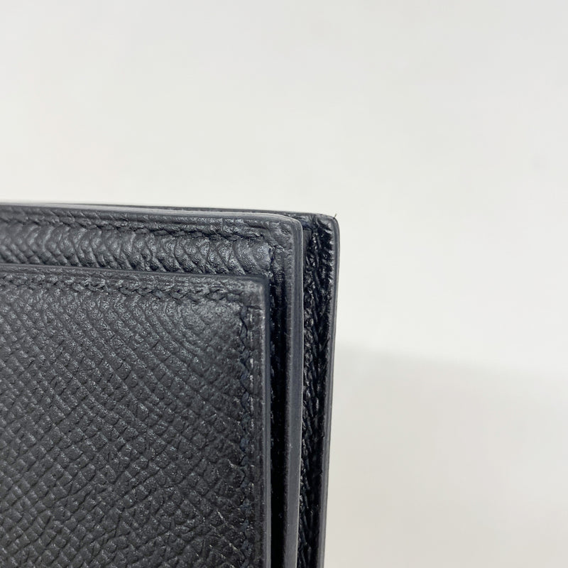 【6ia0178】エルメス 長財布 ベアンスフレ ヴォーエプソン ブラック シルバー金具 C刻印【中古】メンズ レディース ユニセックス