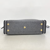 【6ia0181】フェンディ トートバッグ フェルト グレー ゴールド金具【中古】レディース