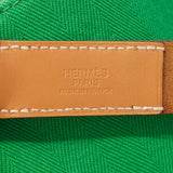 【6ia0193】エルメス ショルダーバッグ カバリコル トワルシェブロン グリーン シルバー金具 □R刻印【中古】レディース