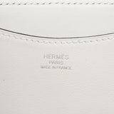 【6ia0195】エルメス ハンドバッグ インザループ18 トワルアッシュ ニューホワイト シルバー金具 W刻印【中古】レディース