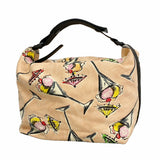 【6ia0207】シャネル ハンドバッグ キャンバス ピンク ゴールド金具【中古】レディース