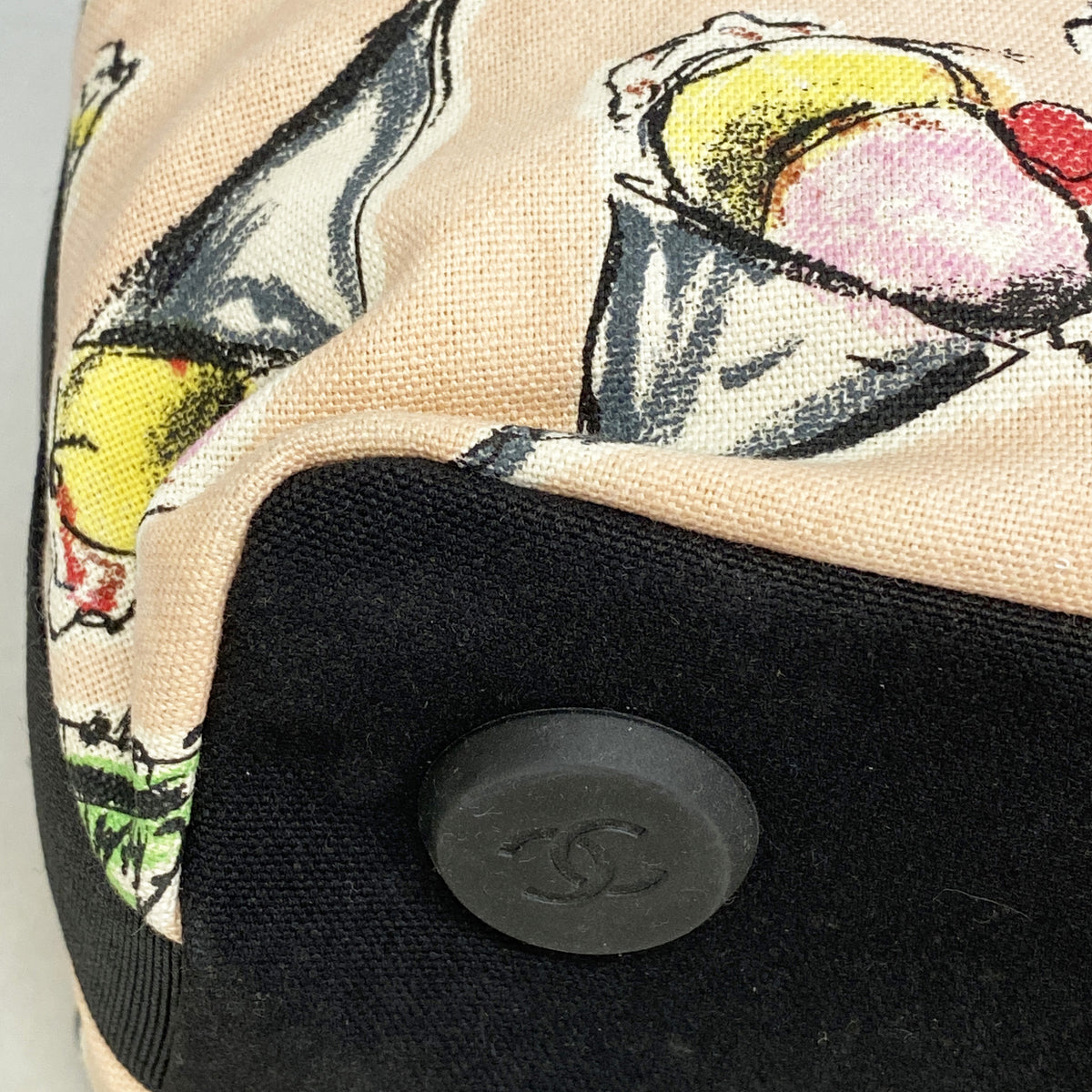 【6ia0207】シャネル ハンドバッグ キャンバス ピンク ゴールド金具【中古】レディース