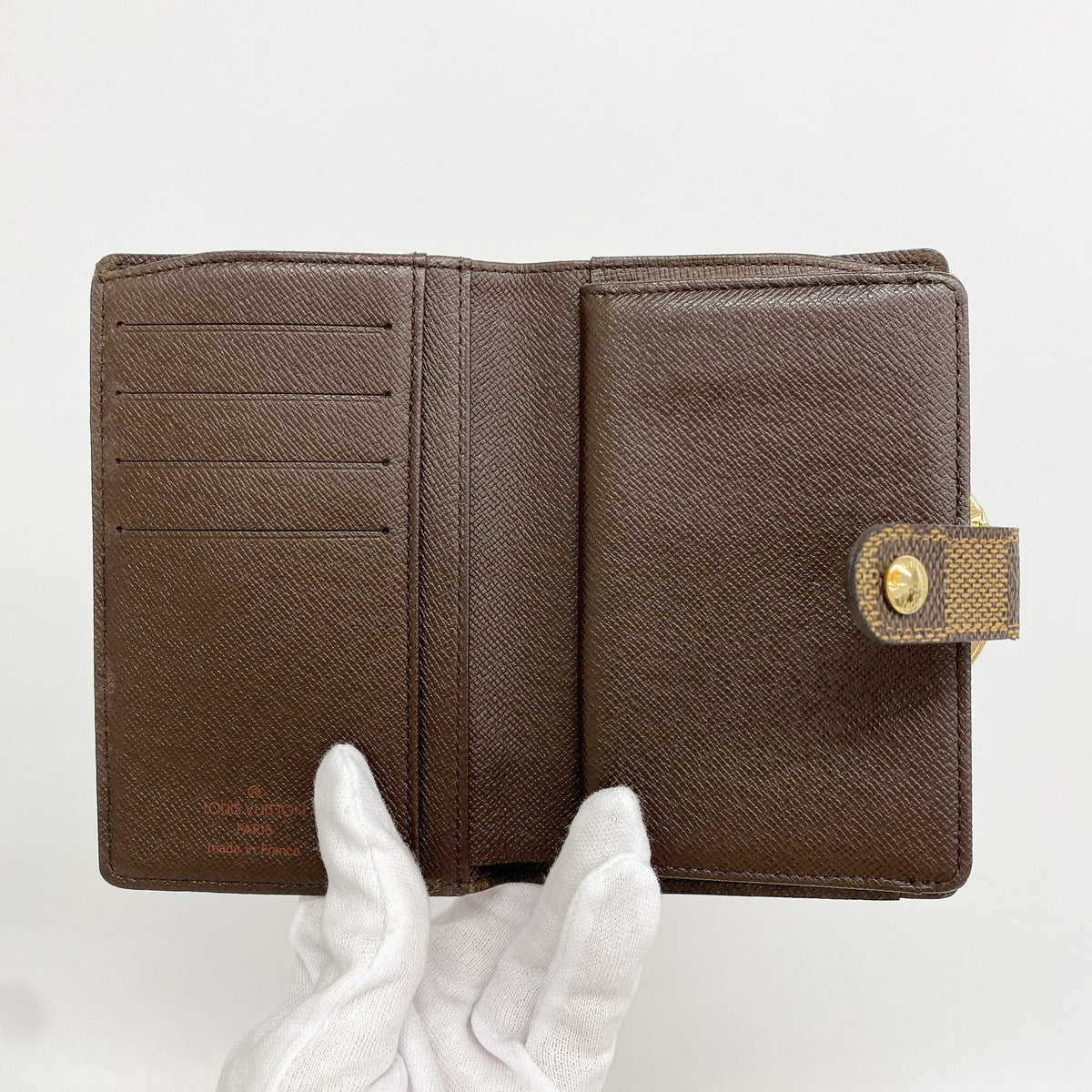 【6ia0223】ルイヴィトン 財布 ダミエ ポルトモネビエヴィエノワ N61664 エベヌ【中古】レディース